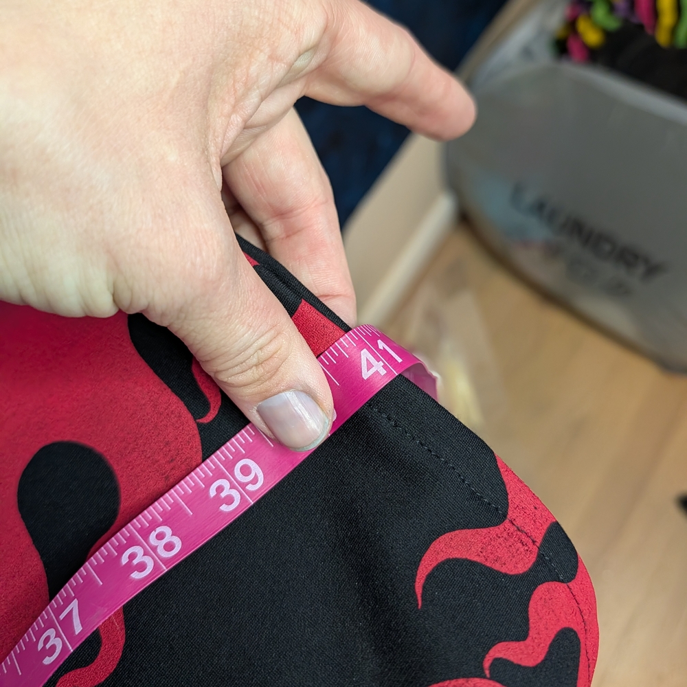 New Toxic Vision Designer Devil Screen Printed Tie Front Pants With Measurements - Picture 15 of 15